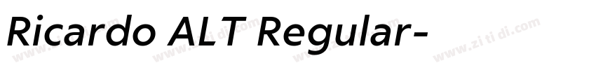 Ricardo ALT Regular字体转换